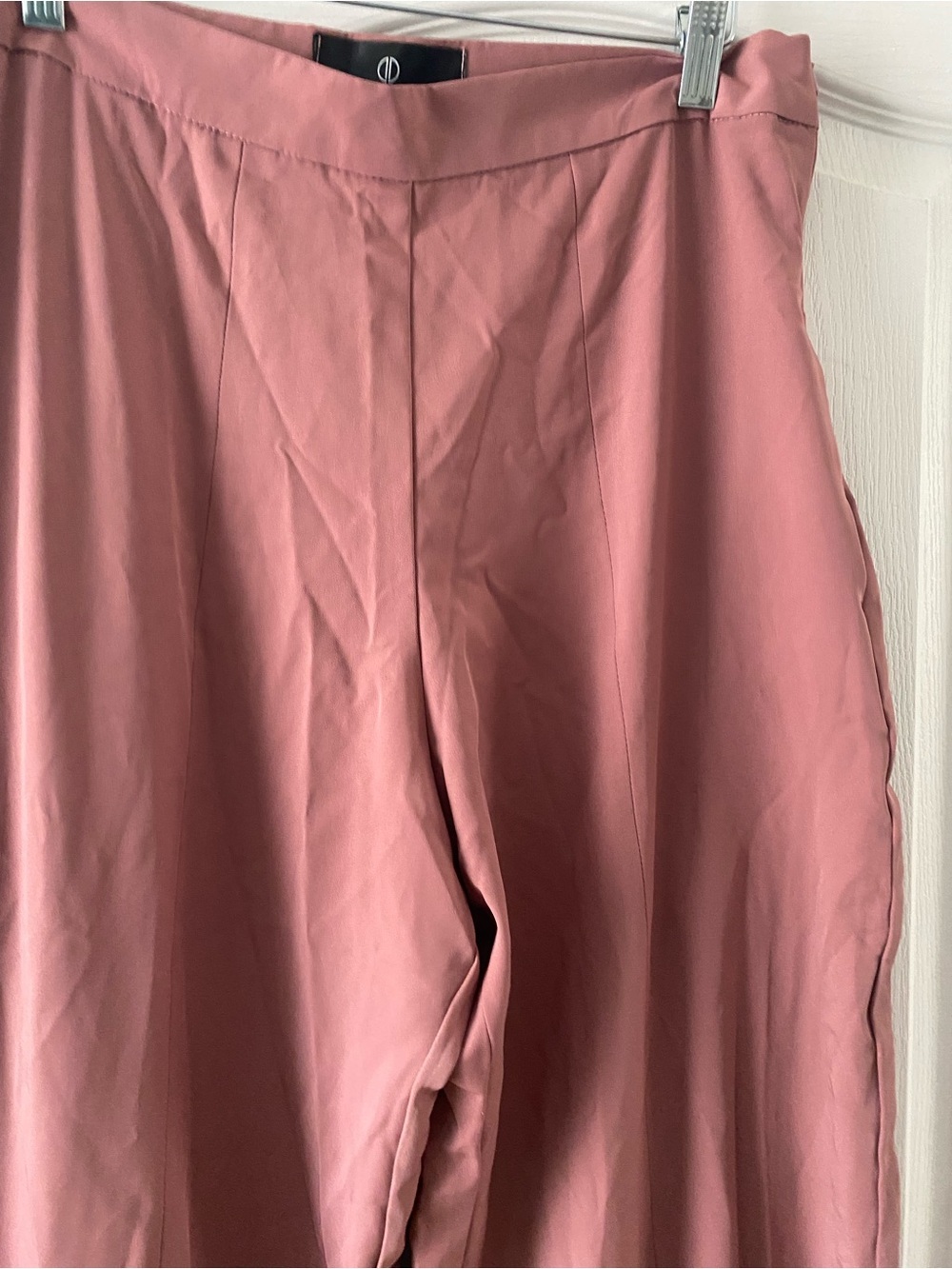Danica High-Rise Split-Hem Wide Leg Pants in Dusty Rose Quiet Luxury Workwear L - Picture 5 of 14